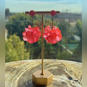 JCrew statement floral drop earrings